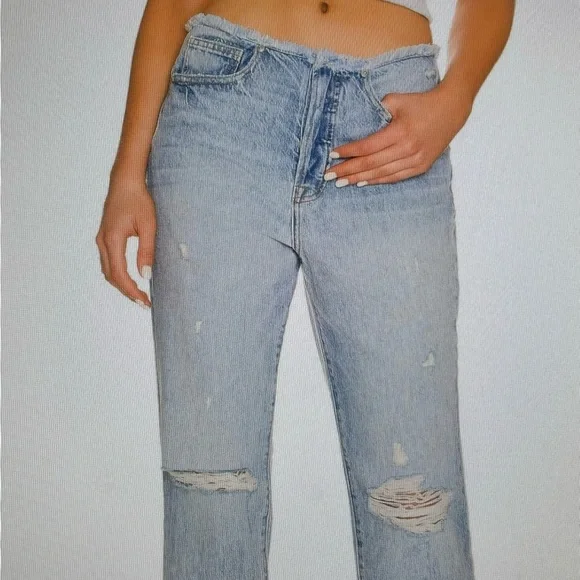 NWT Jonathan Simkhai Standard Zuri Mid Rise Boyfriend Jean.   Size 29 - Picture 4 of 5